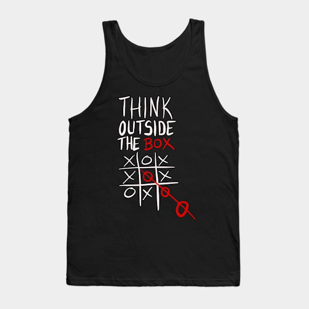 Think outside the box geeky humor gift Tank Top by BadDesignCo